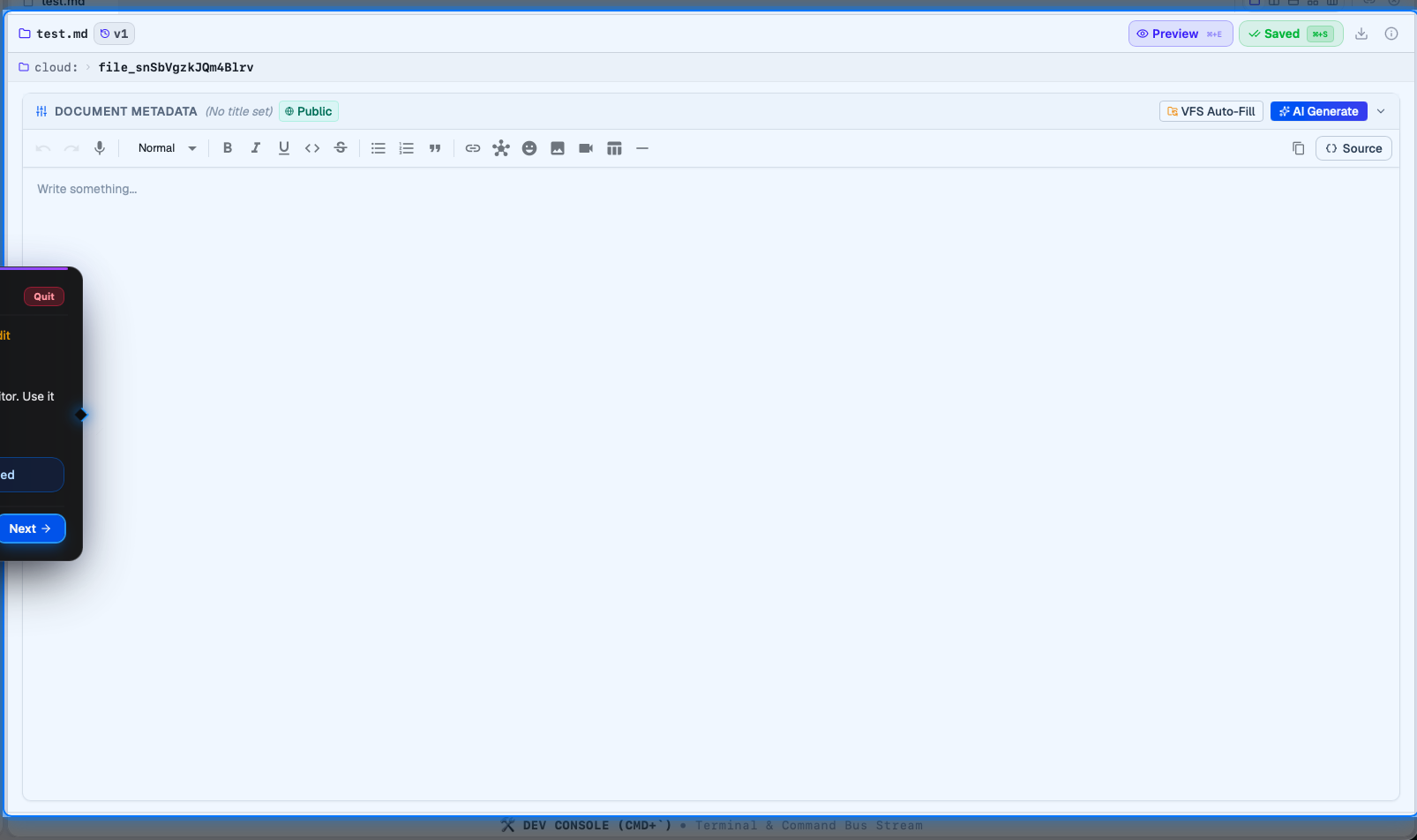 Step 5: Editting a File