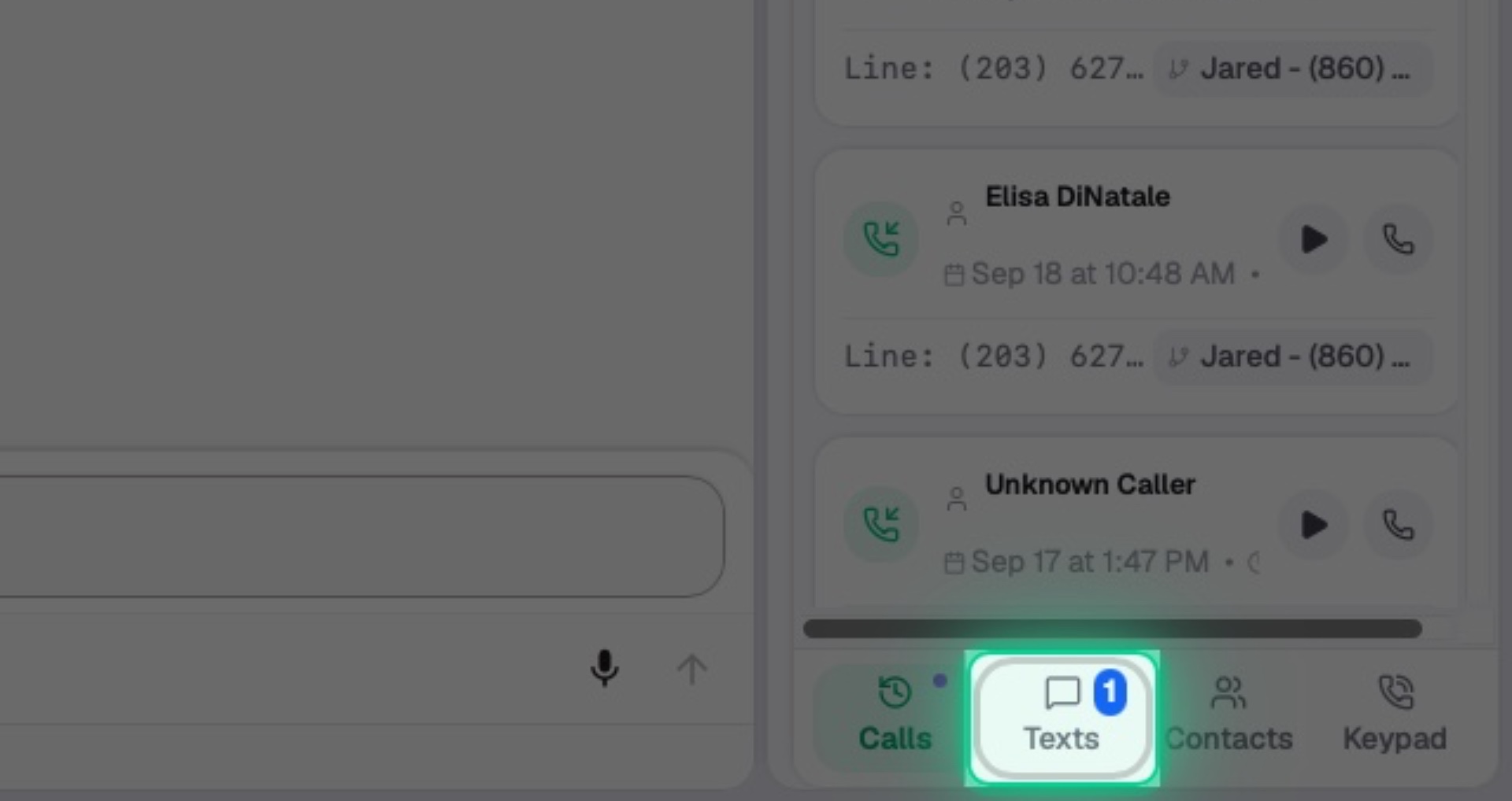 Step 6: Click Texts