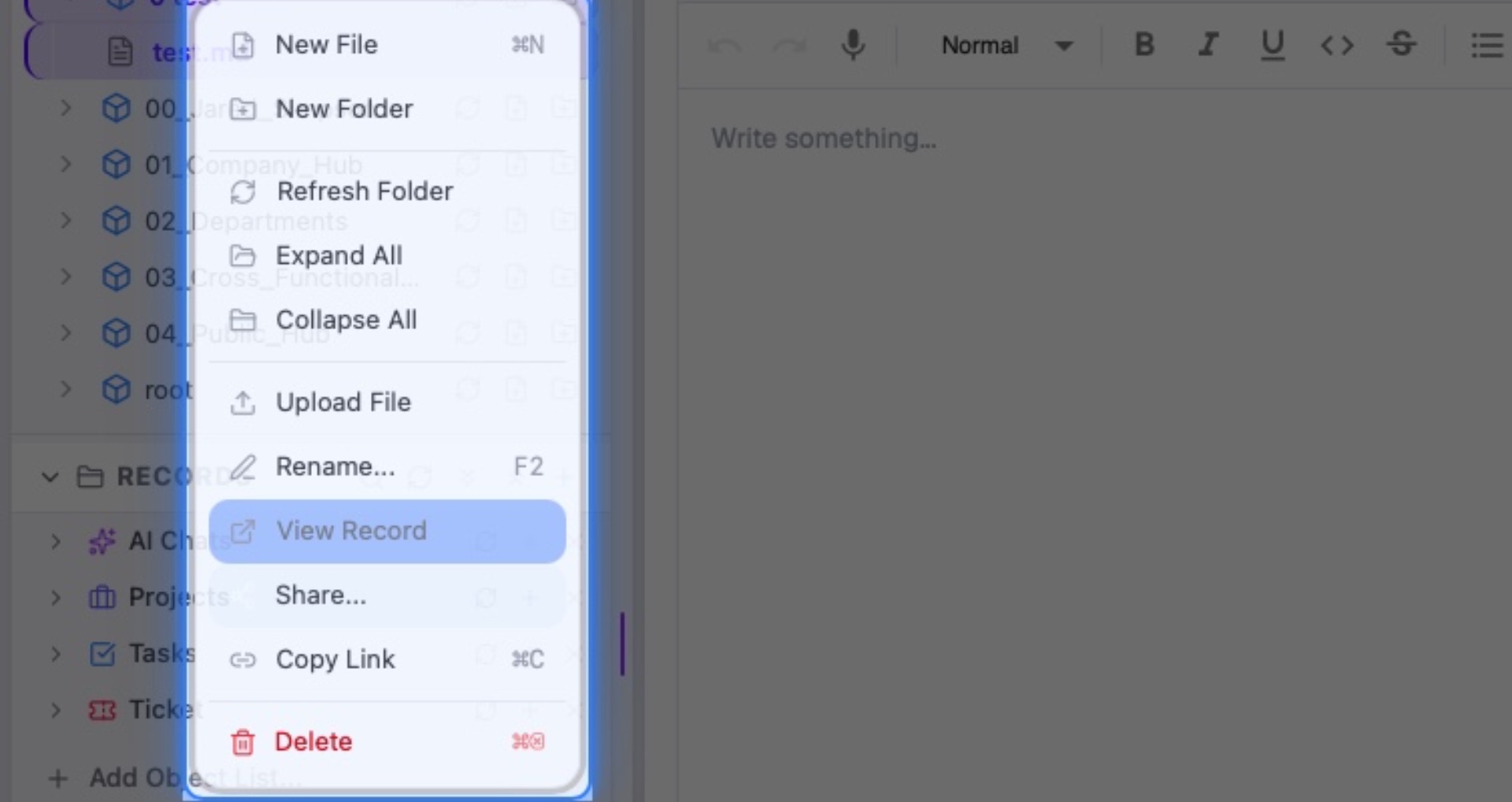 Step 7: The VFS Context Menu