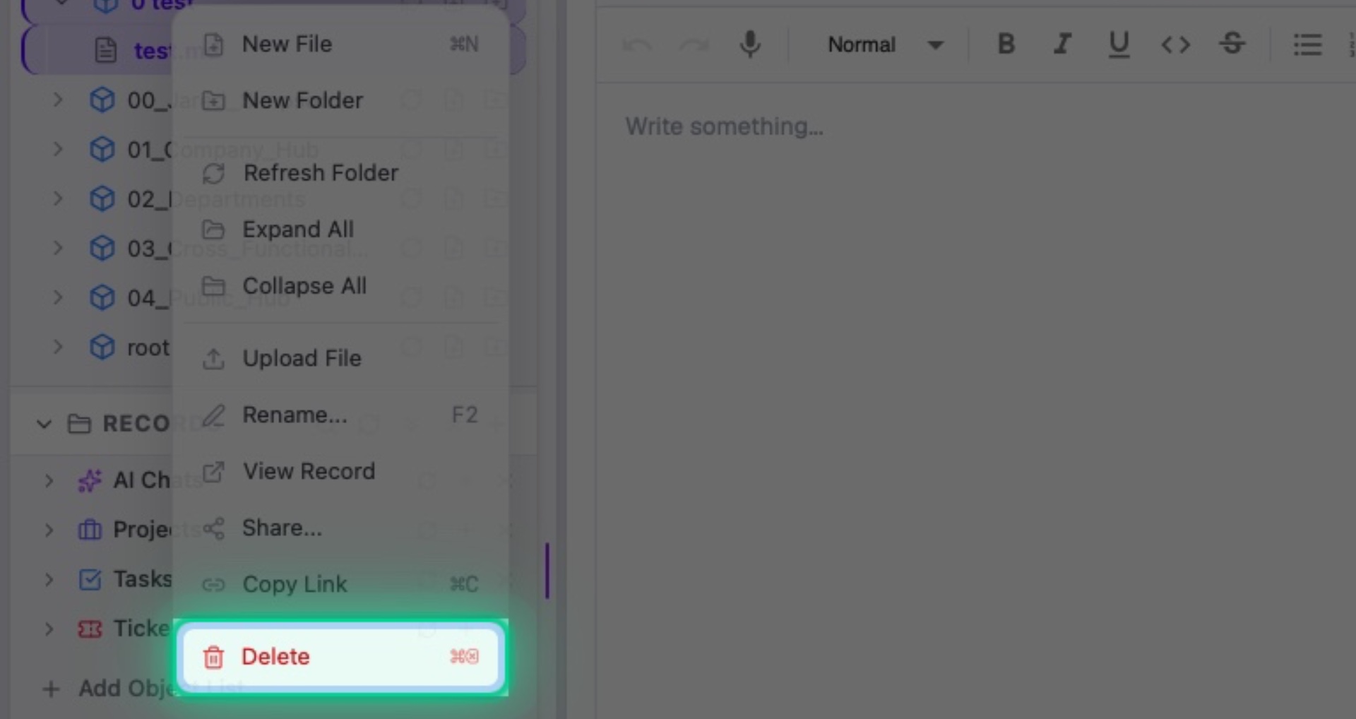 Step 8: Click Delete